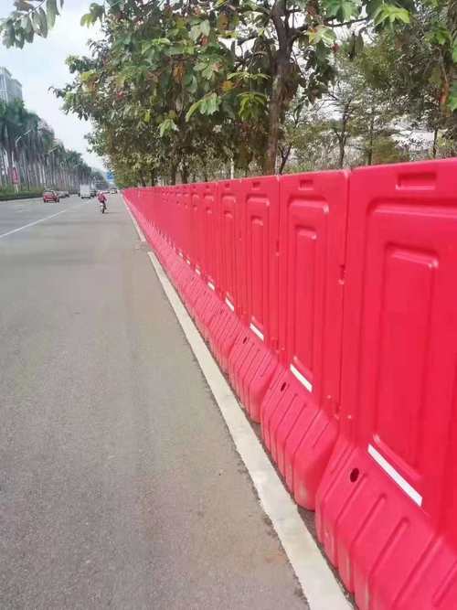 江门市政工程*高栏水马 道路施工注水围挡 1米8高